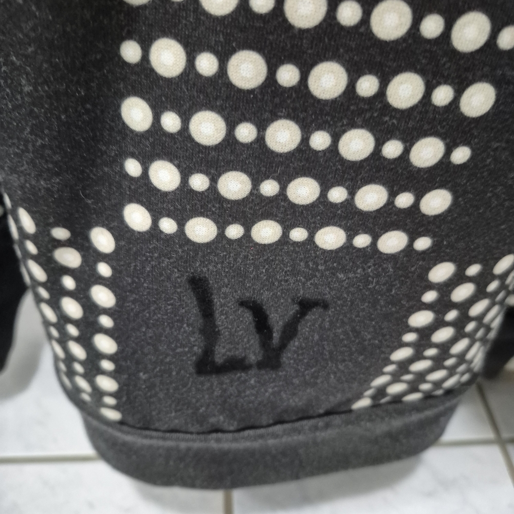 LOUIS VUITTON Authentic Black and White Polka Dot Garment